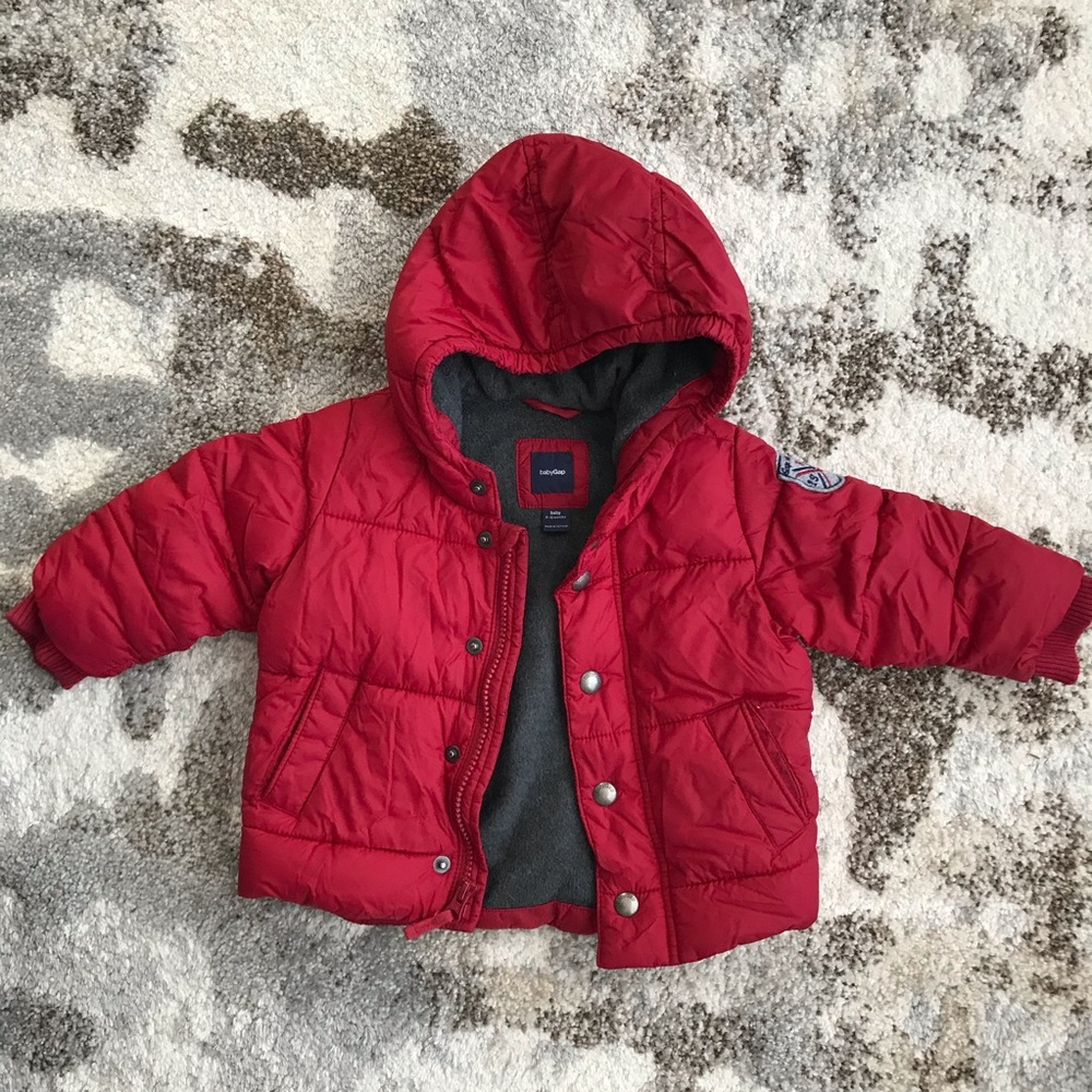 Baby Gap red warm winter coat 6-12 month